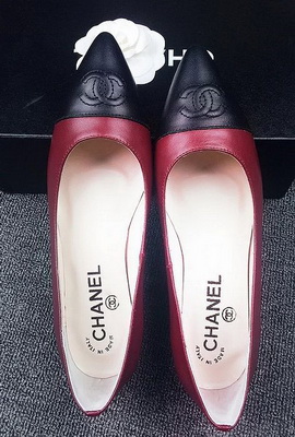 CHANEL Shallow mouth flat shoes Women--134